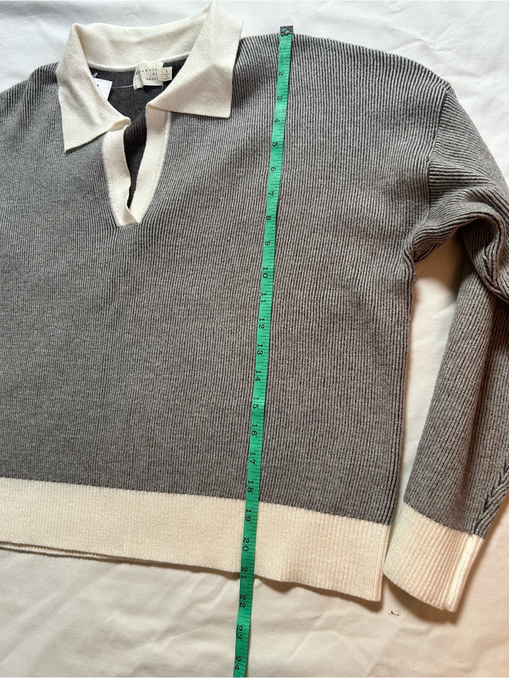 Dreamers by Debut Gray Sweater Large NWT Campus - Picture 4 of 7
